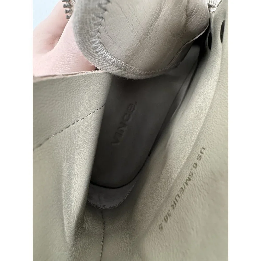 Vince Rowan‎ Toe Padded Lace Up Platform Shoe Women 6.5 Tan High Top Sneaker